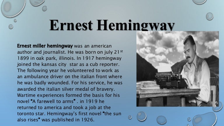 Ernest hemingway wrote of male orgasm as sacrifice How much sperm should come out